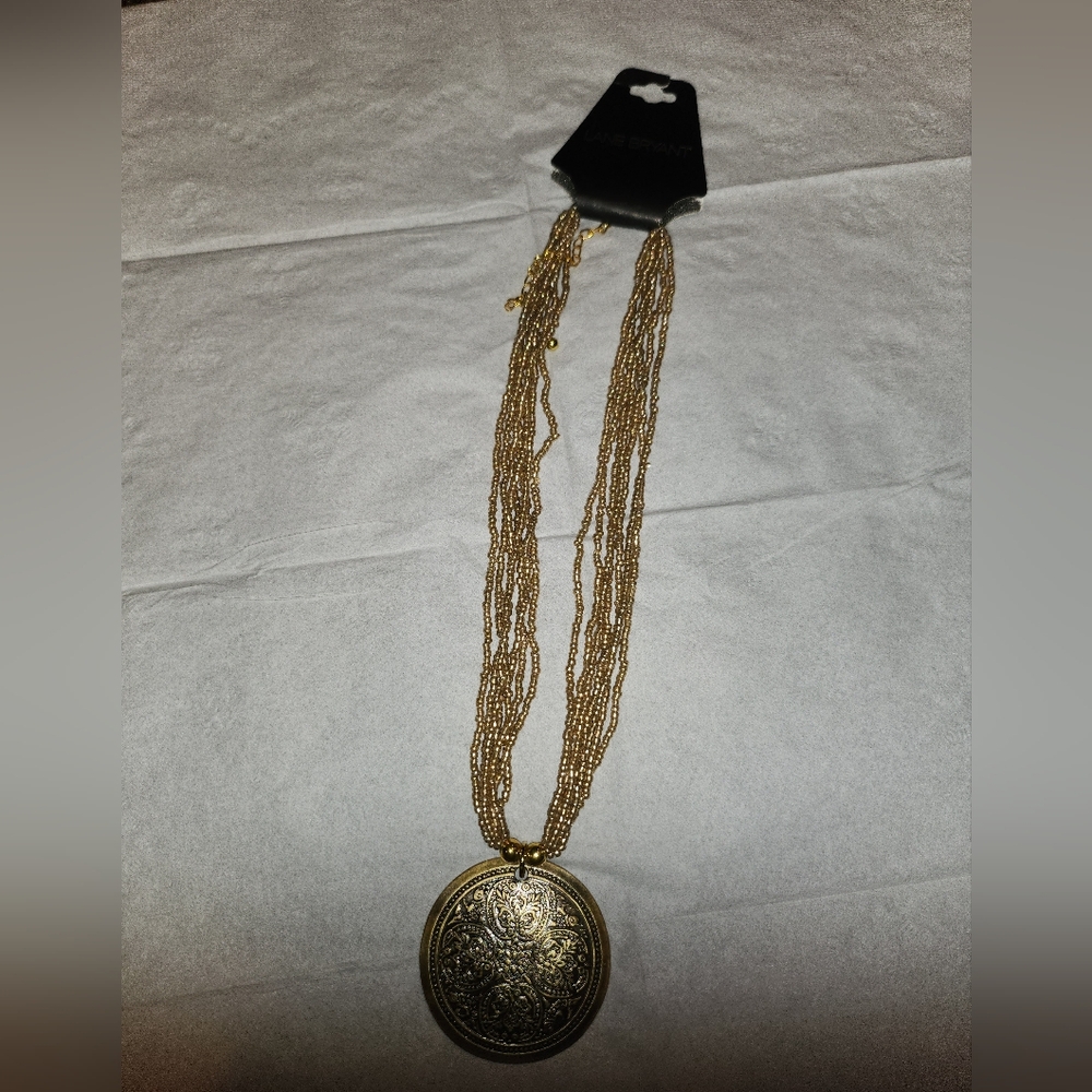 Lane Bryant Elegant Gold Pendant Necklace
